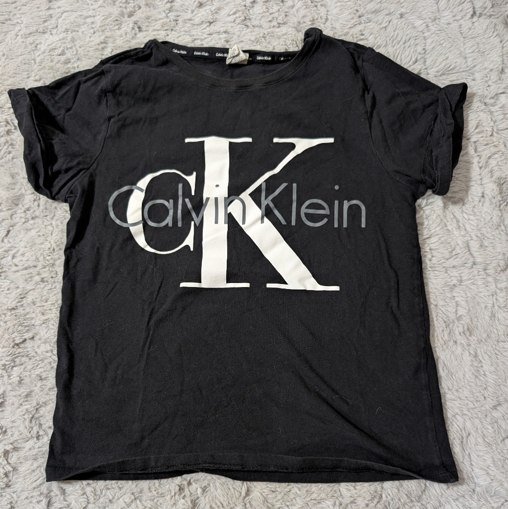 Calvin Klein Sleepwear T-shirt Black Women's Size Medium